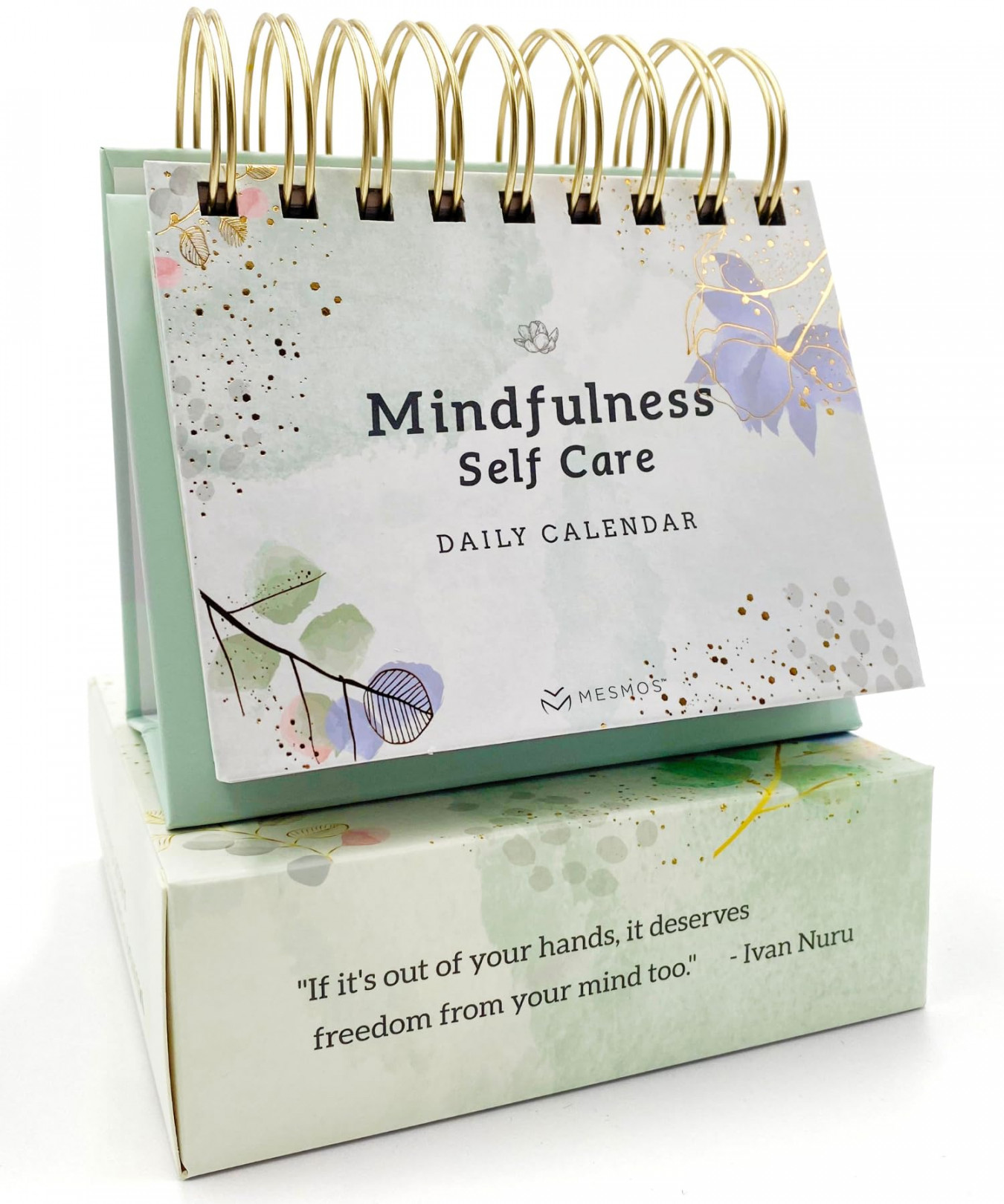 MESMOS Daily Mindfulness Perpetual Calendar, Office Gifts for Coworkers, Office Desk Decor Women, Cute Desk Accessories for Women, Inspirational