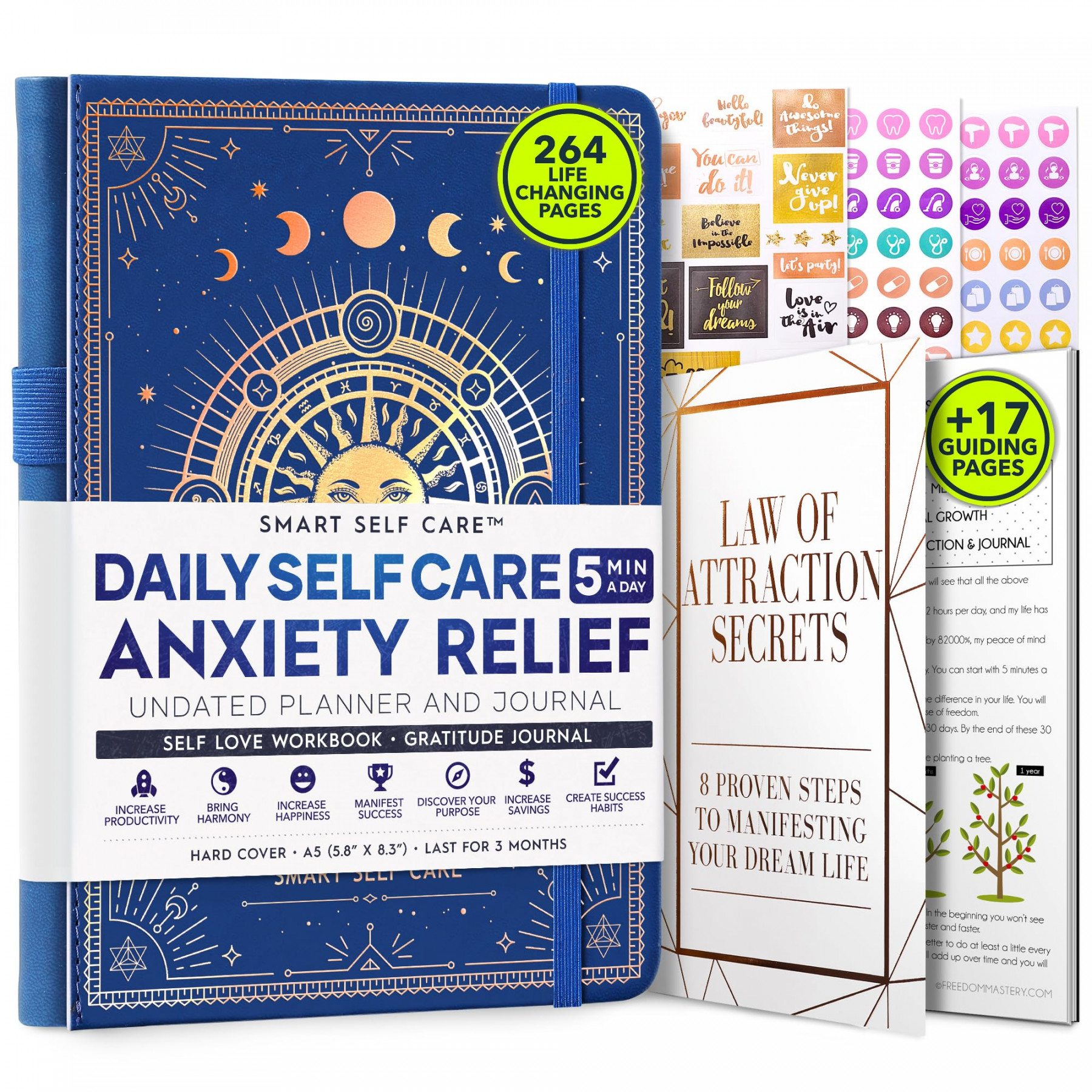 Daily Planner & Adhd Planner A Self Care Journal to Productivity and Success in Life and Work, Personal Gratitude Journal, Weekly Planner & Monthly