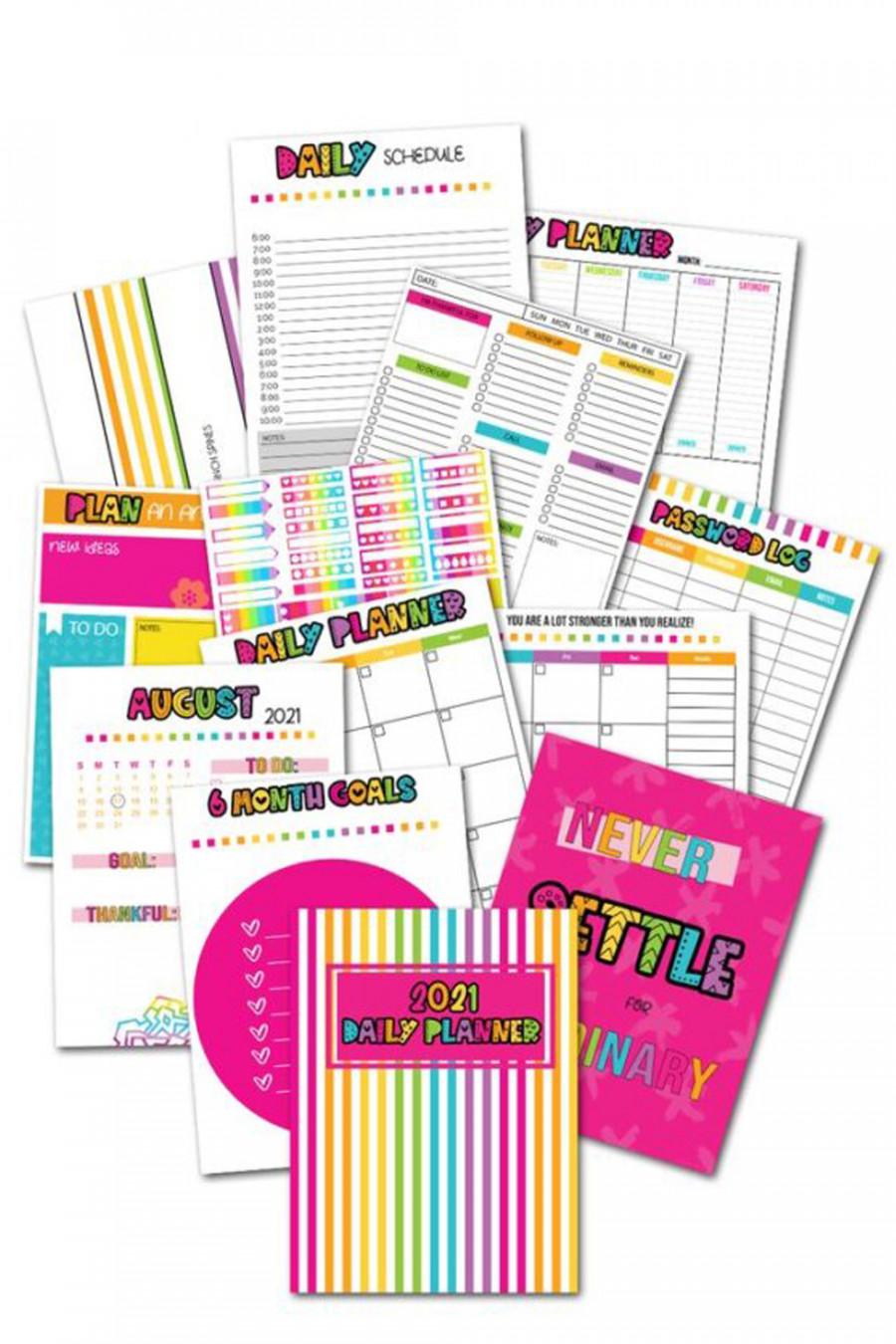 Free Daily Planner Printables + pages Sarah Titus