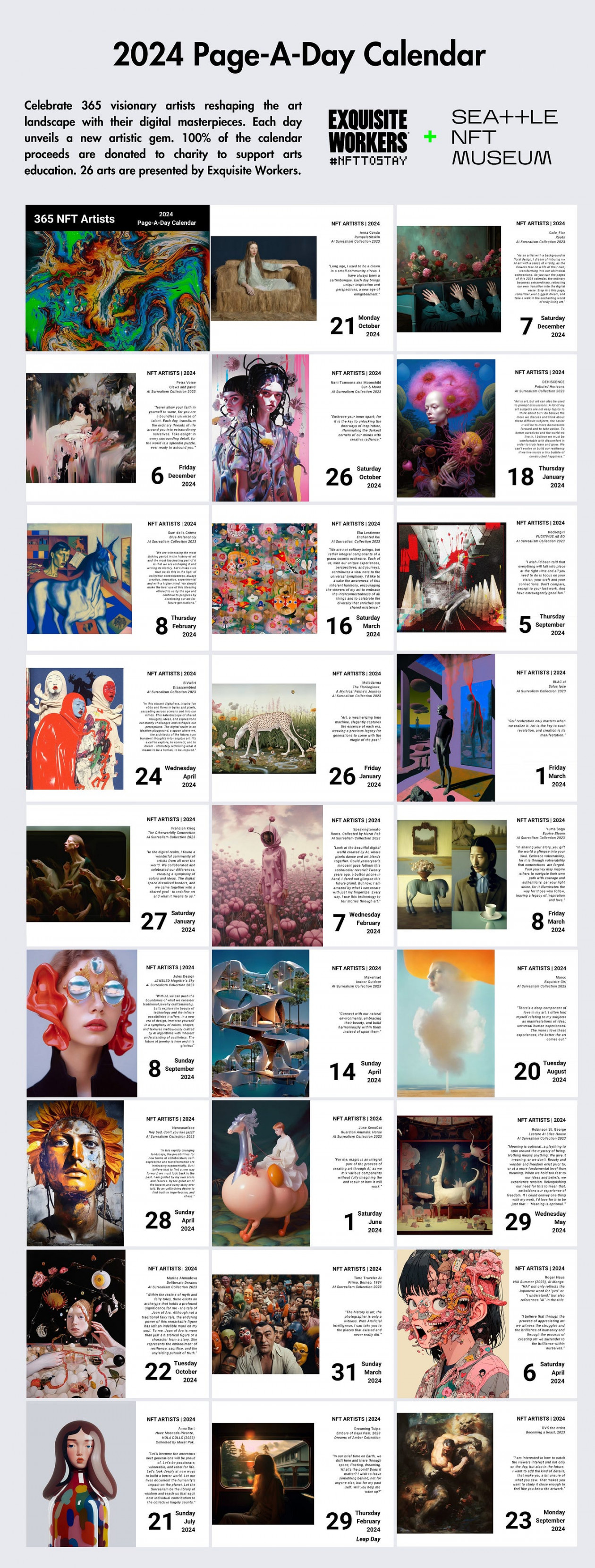 NFT Artists Calendar Features “AI Surrealism” by