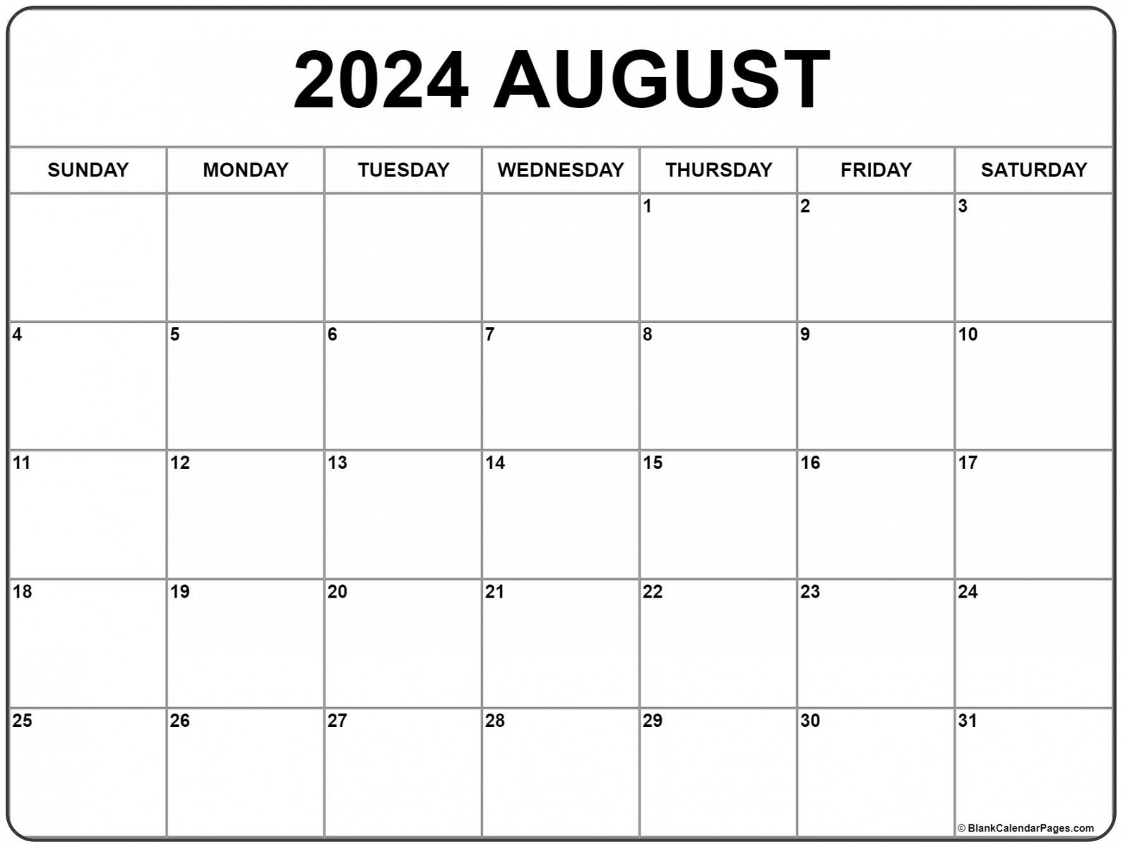 August calendar free printable calendar