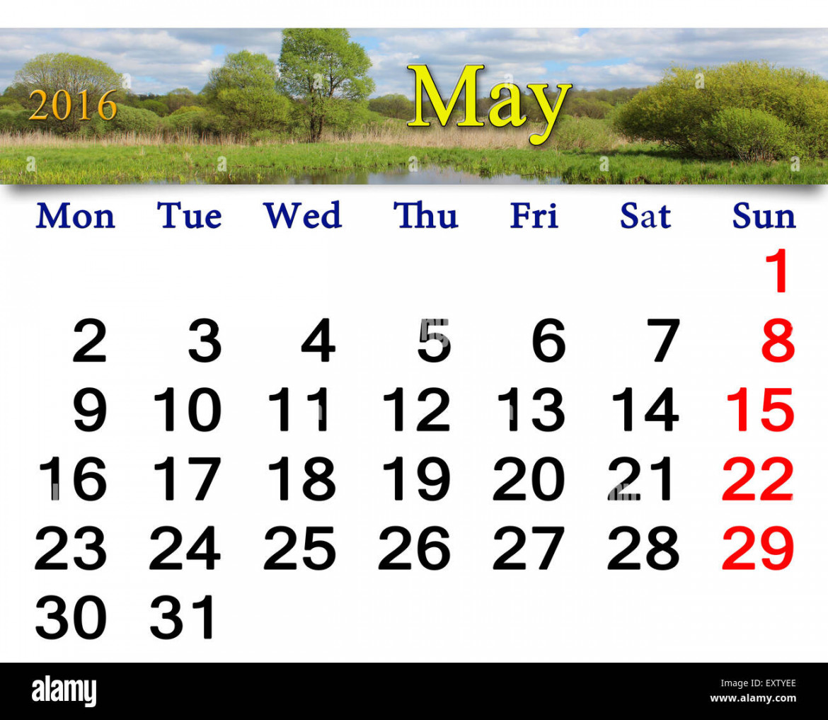 Calendar may on background hi res stock photography and