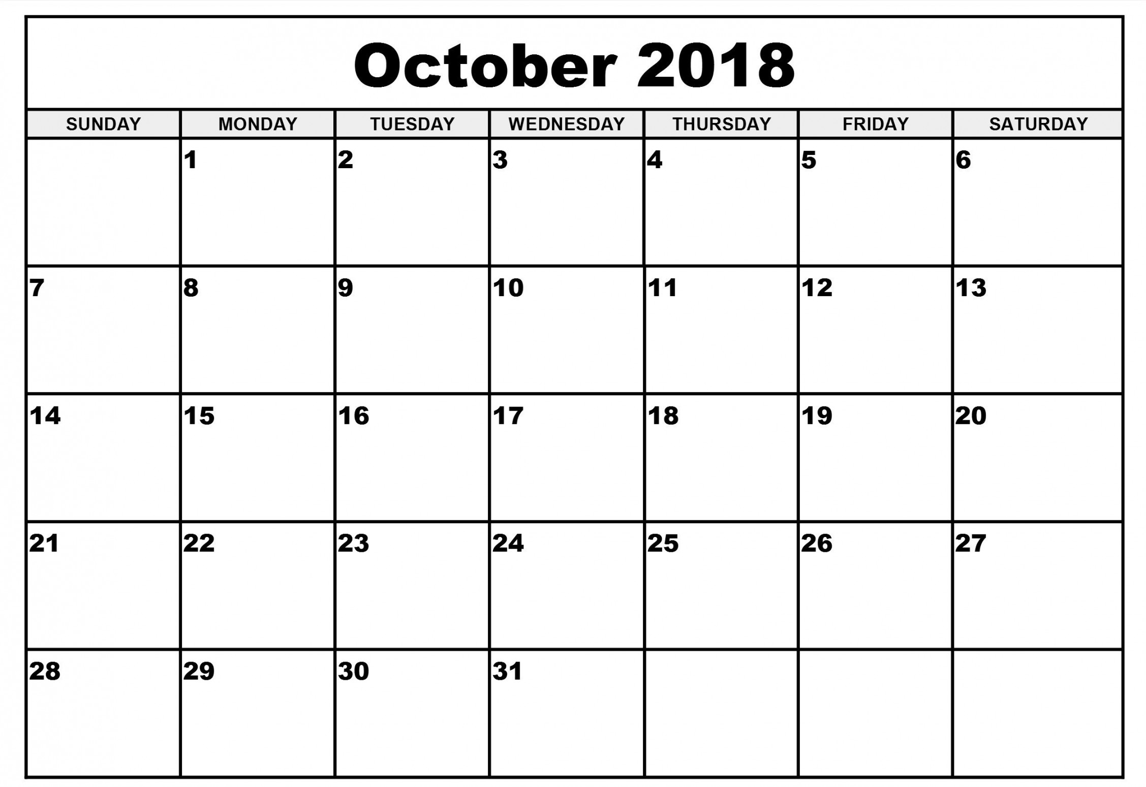 Calendar Month Of October Free calendar template, Calendar
