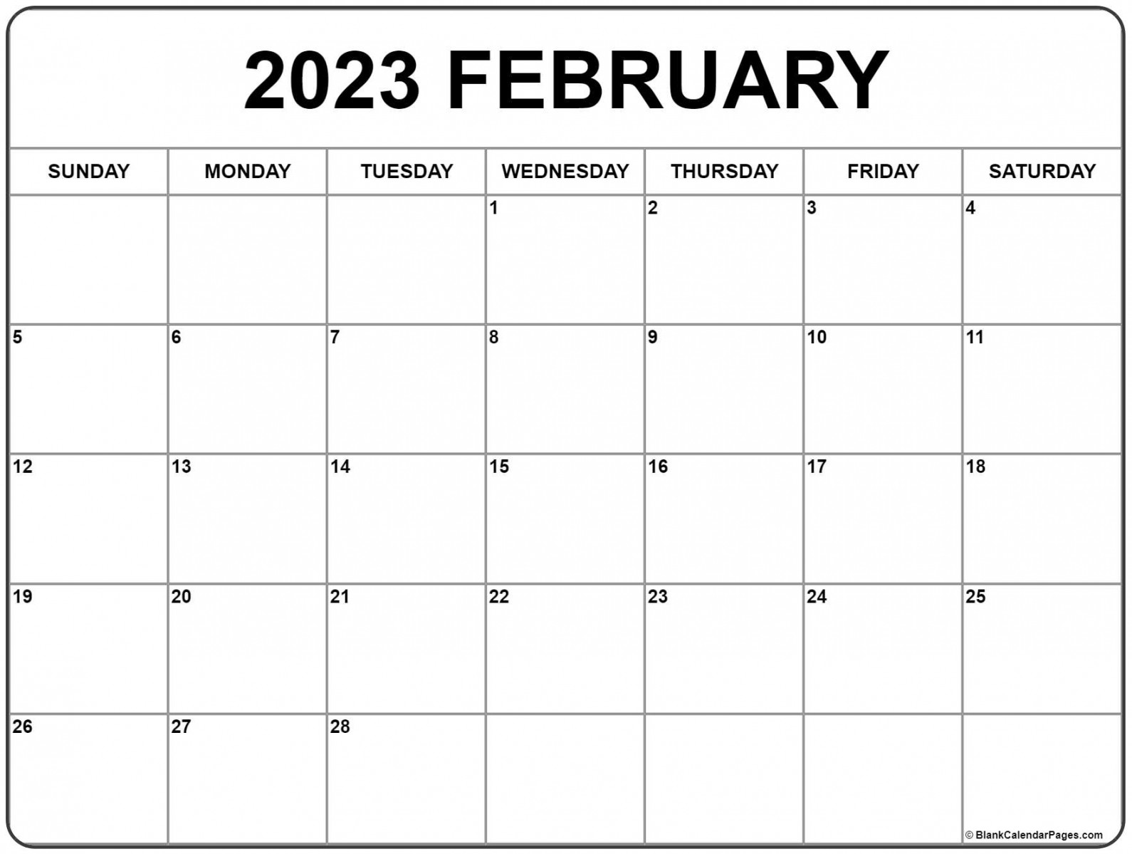 February calendar free printable calendar