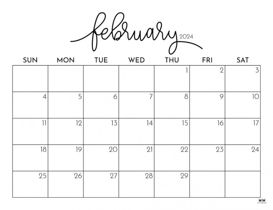 February Calendars FREE Printables Printabulls
