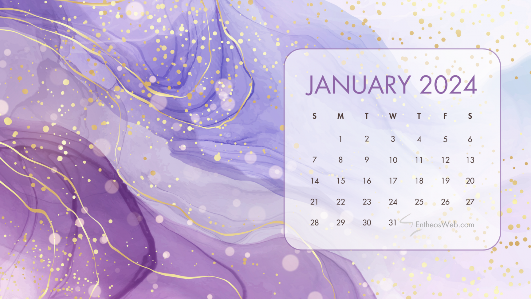 January Calendar Desktop Wallpaper EntheosWeb