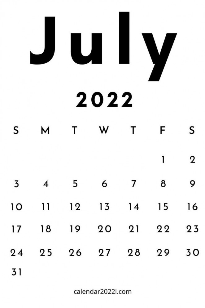 July Monthly Calendar Printable Free Download Calendar