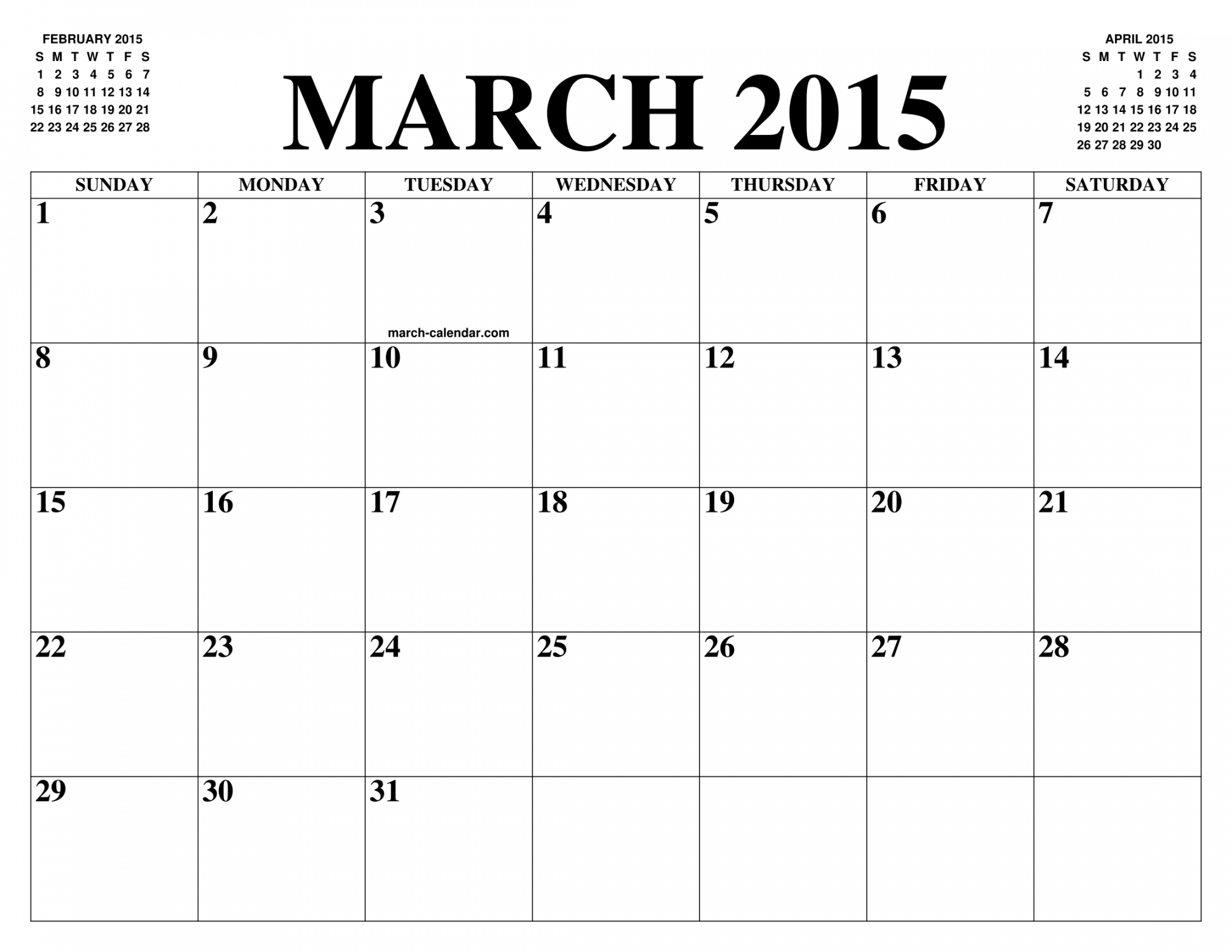 MARCH CALENDAR OF THE MONTH: FREE PRINTABLE MARCH CALENDAR OF
