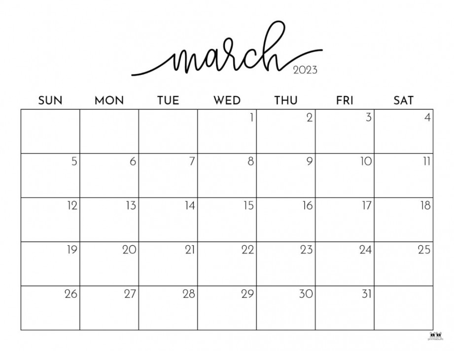 March Calendars FREE Printables Printabulls