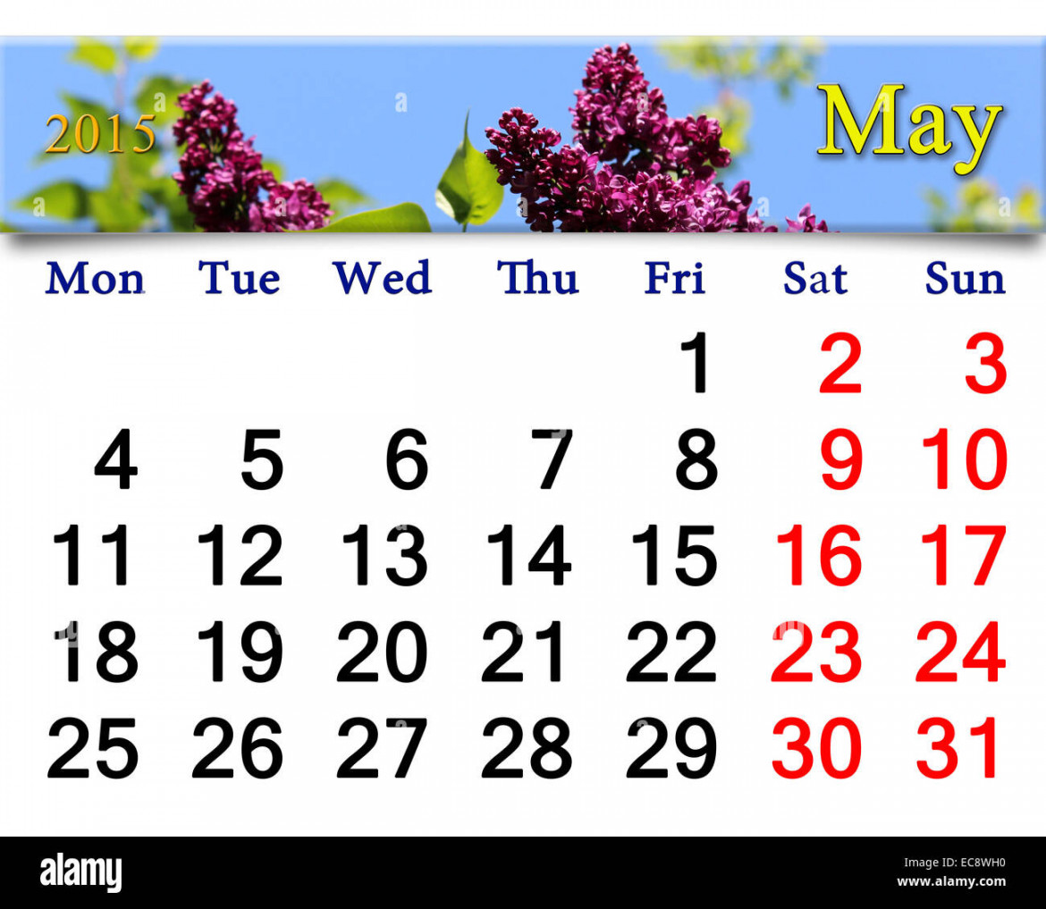 May calendar hi res stock photography and images Alamy