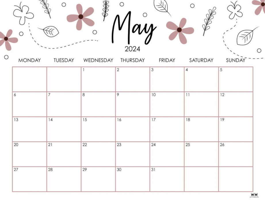 May Calendars FREE Printables Printabulls