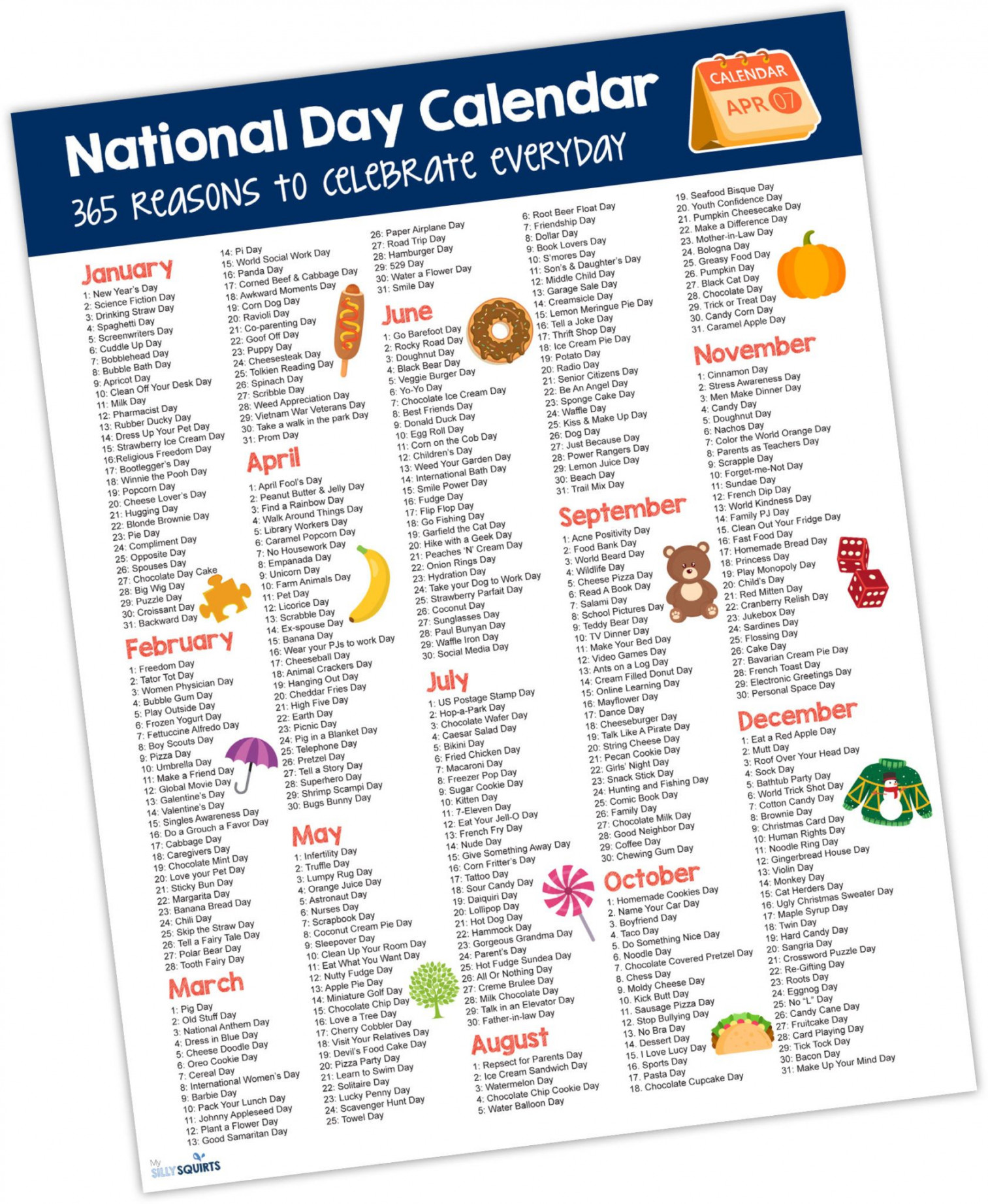 National Day Calendar: reasons to celebrate everyday in