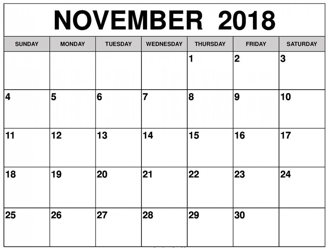 November Calendar In Editable Template Calendar printables