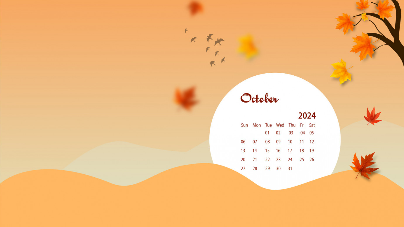 October Desktop Wallpaper Calendar CalendarLabs
