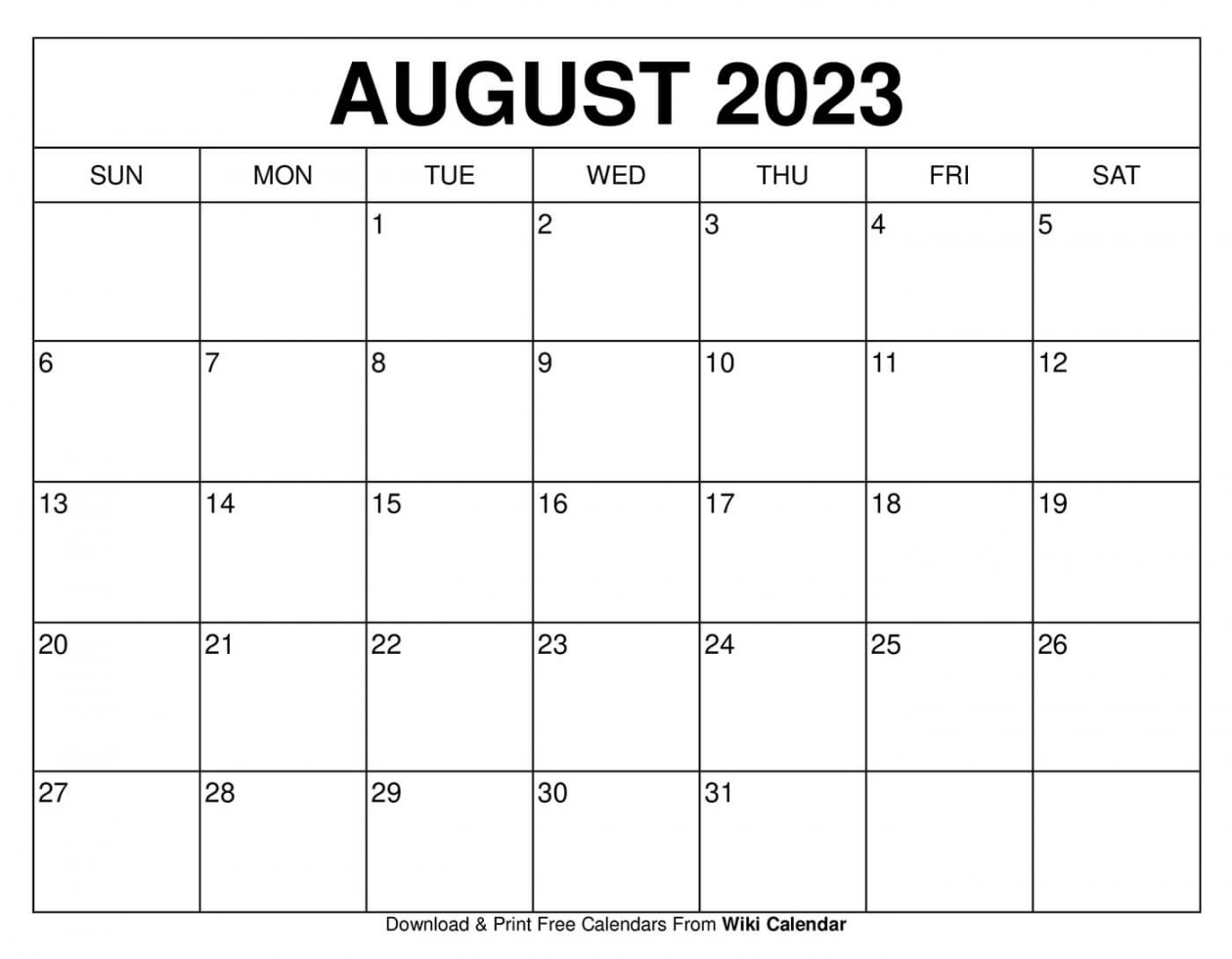 Printable August Calendar Templates With Holidays