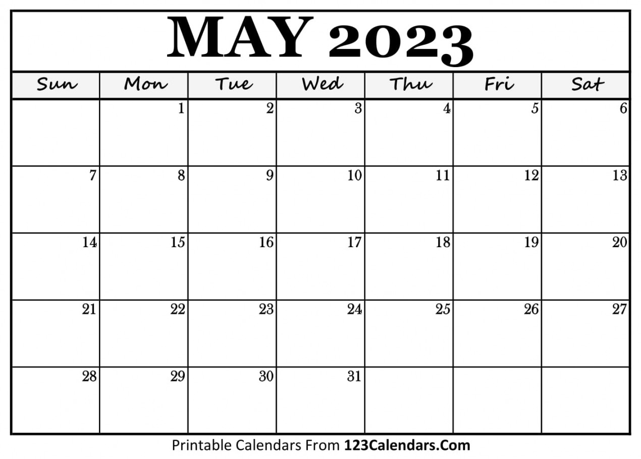 Printable May Calendar Templates Calendars