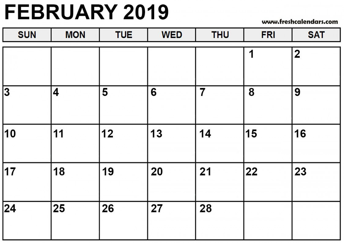 Printable Monthly Calendar February #feb #feb