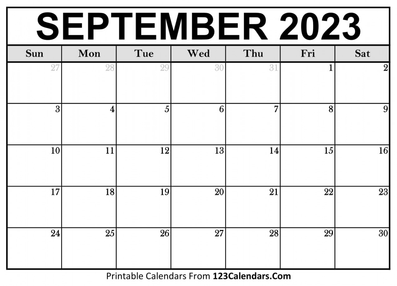 Printable September Calendar Templates Calendars