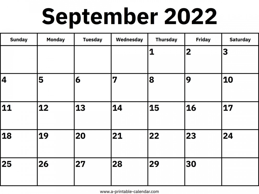September Calendars – Printable Calendar