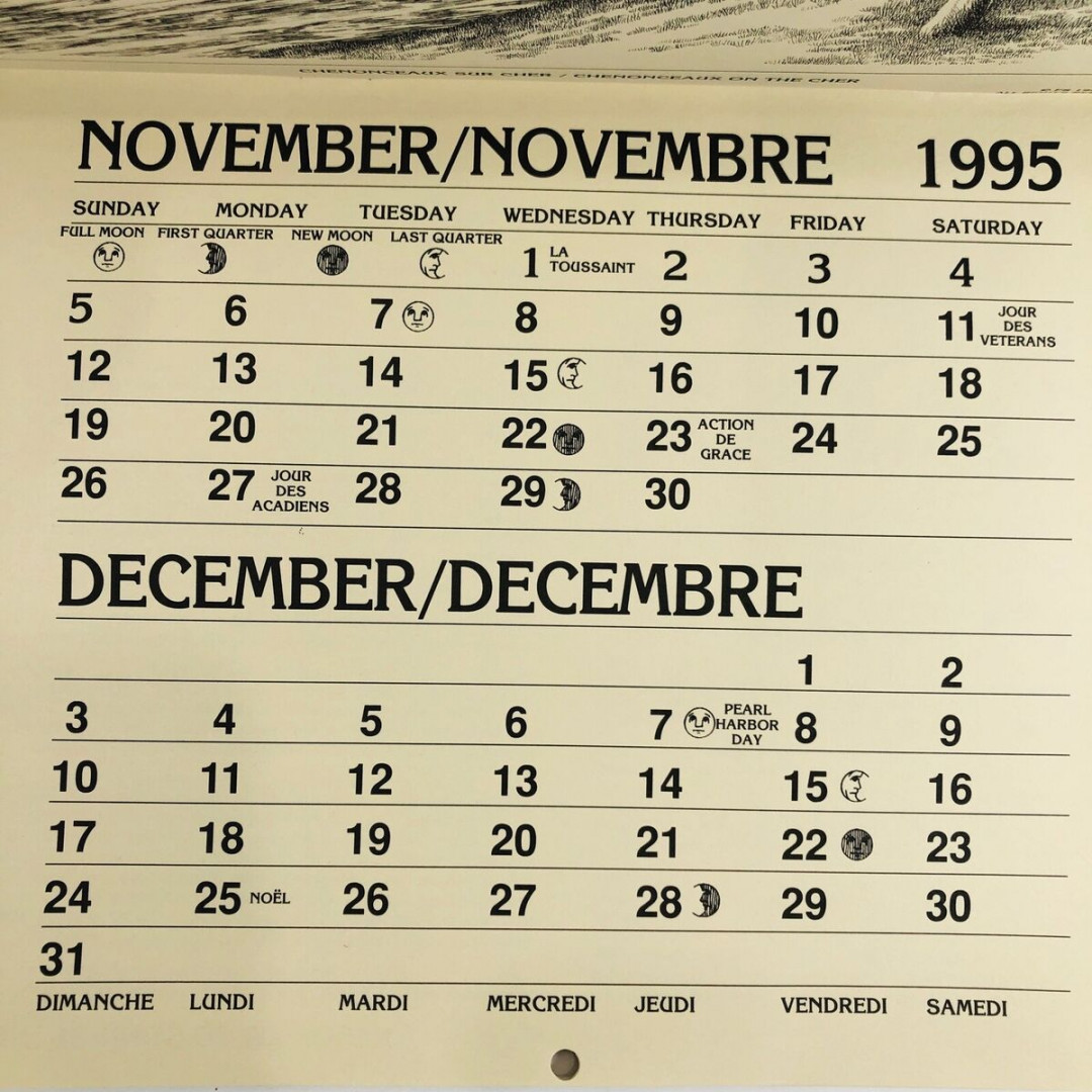 Signed Floyd Sonnier Calendar My Acadians Pen & Ink Drawings Heritage Cajun