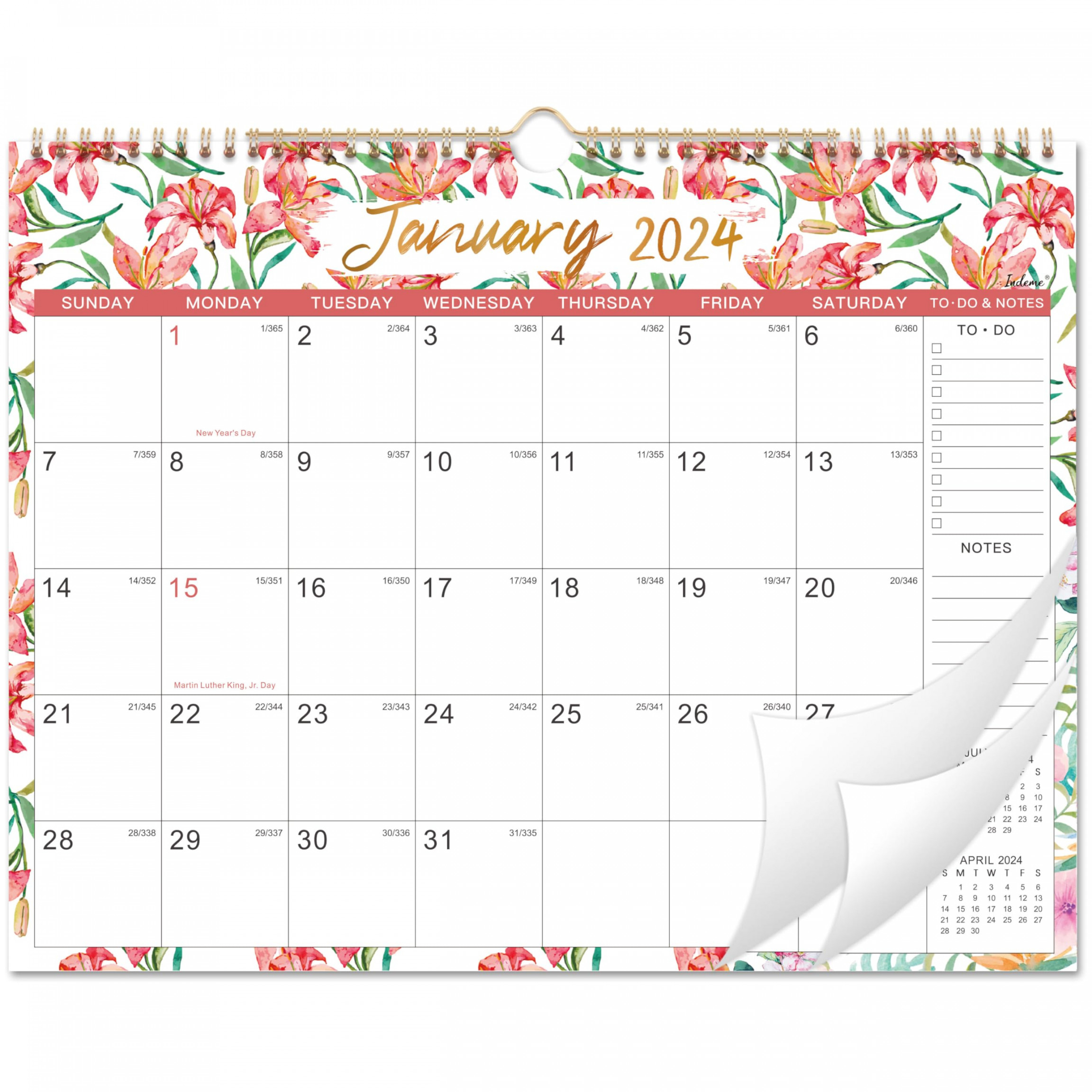 Wall Calendar – Calendar, Jan Dec , Monthly Hanging Calendar , " x