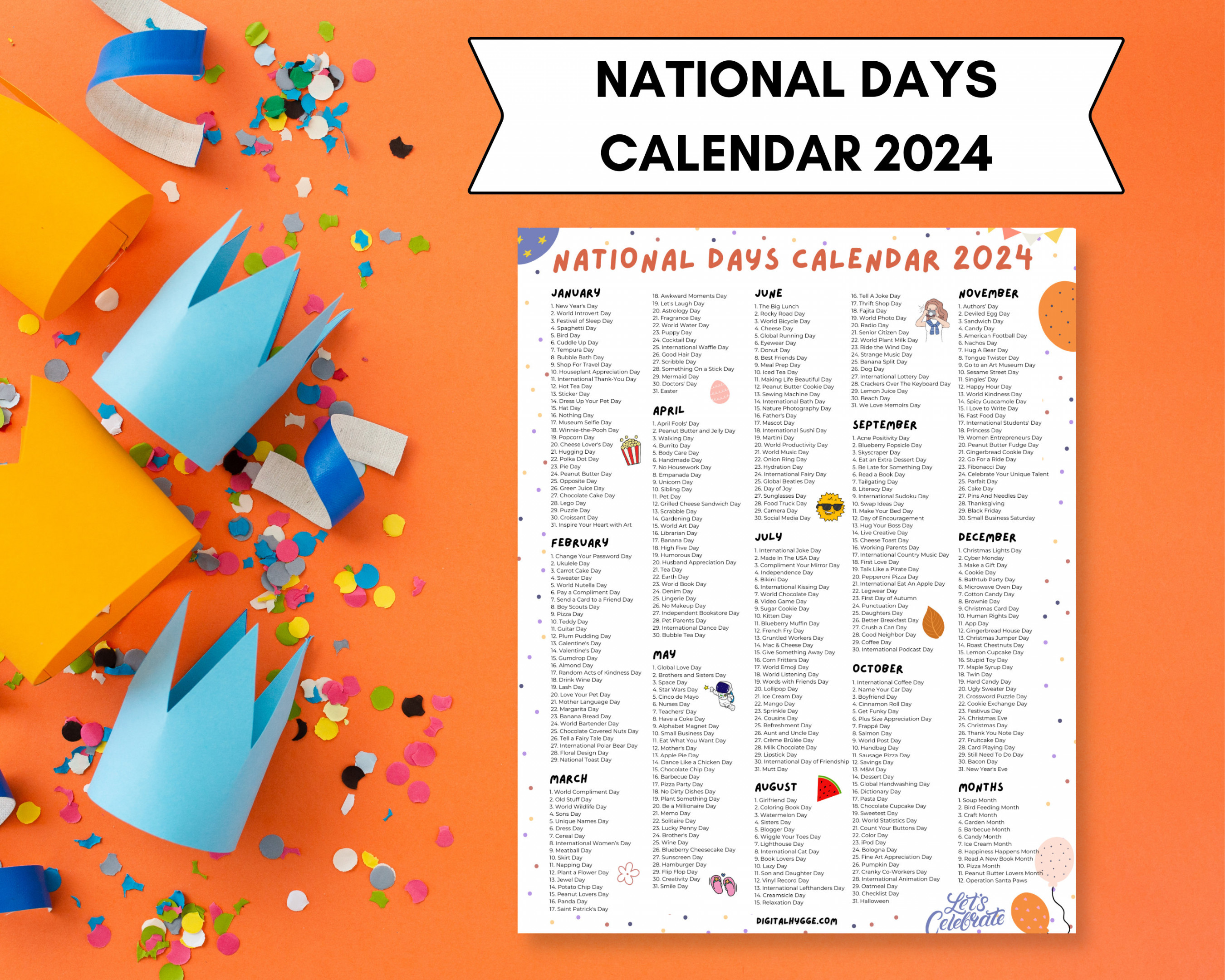 National Days Calendar Printable National Holidays Calendar