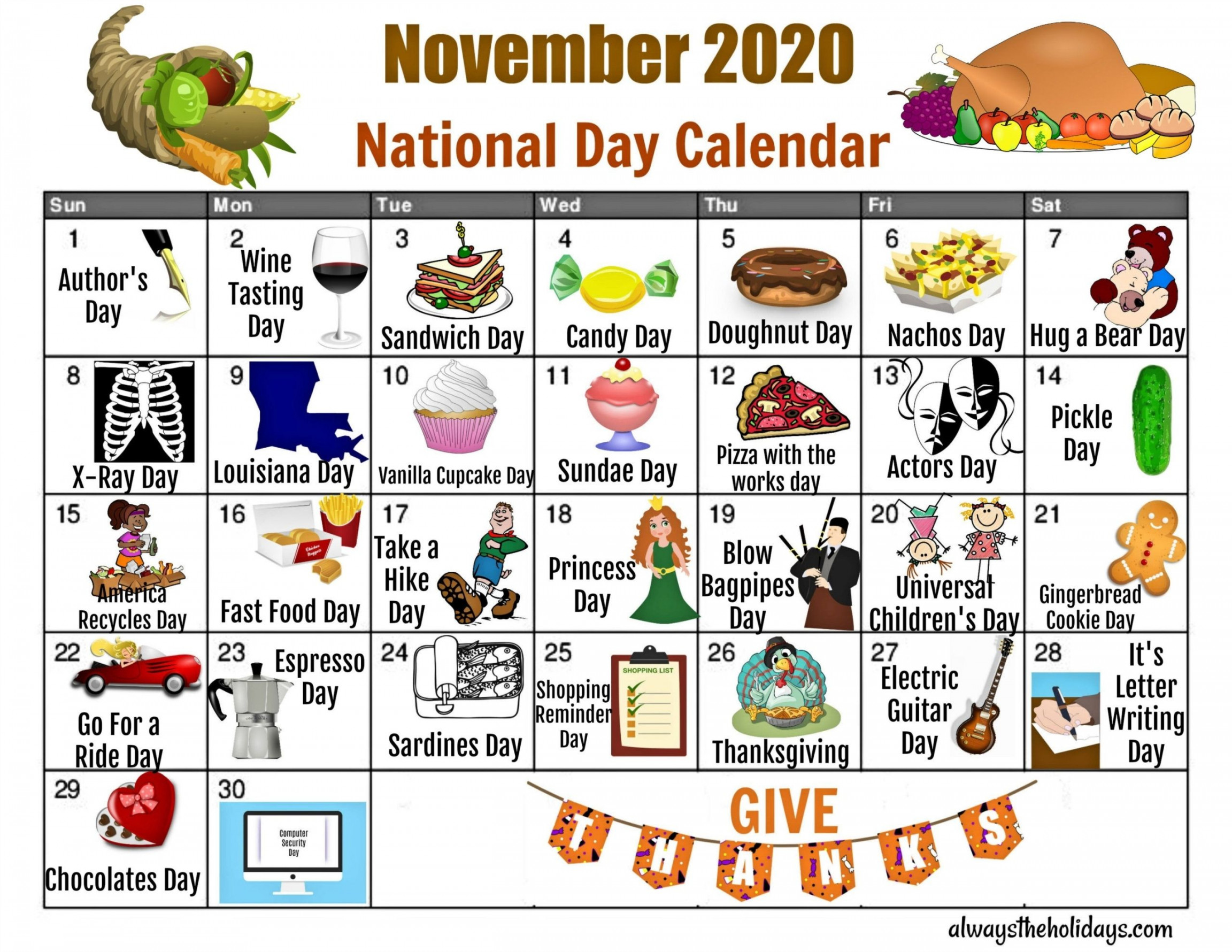 Printable List Of National Days National day calendar
