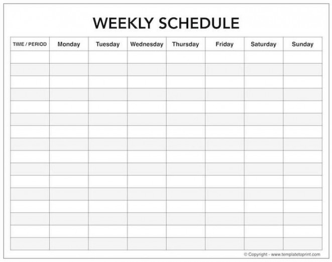 Weekly Calendar Printable Monday To Sunday Graphics Weekly