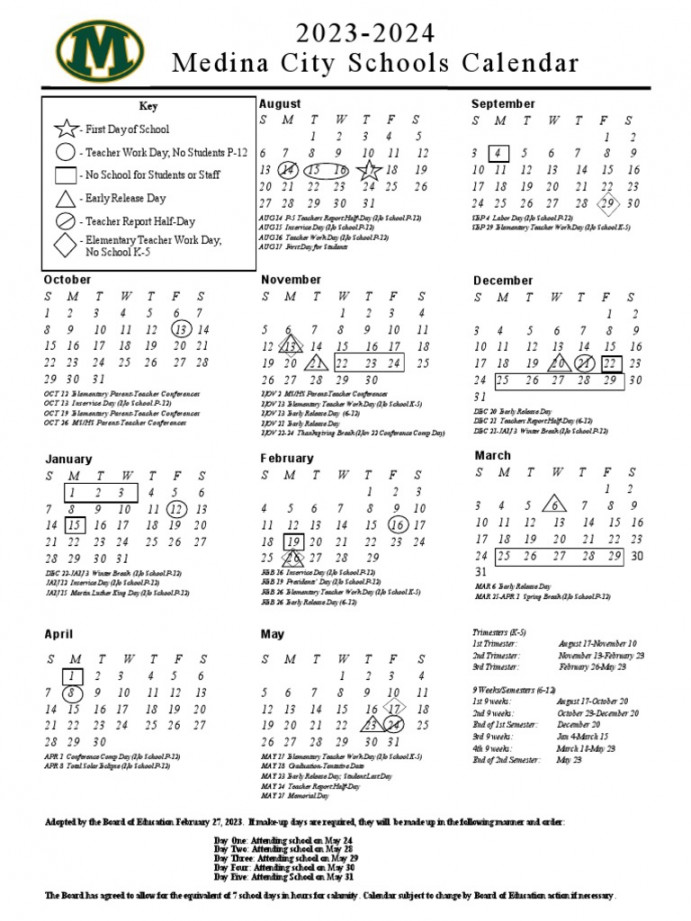 Final Revised Calendar BD Approved