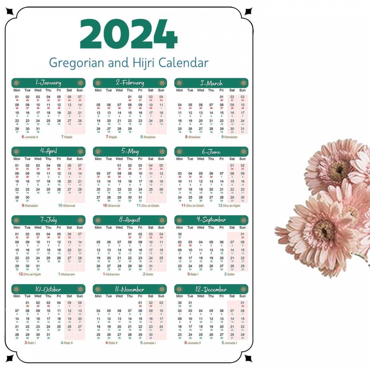 Gregorian and Hijri Calendar