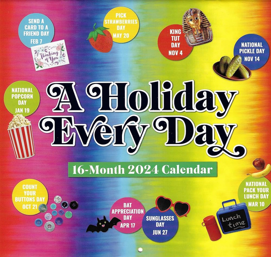 A Holiday Every Day Full Size Wall Calendar for Planning, Scheduling, and Organizing