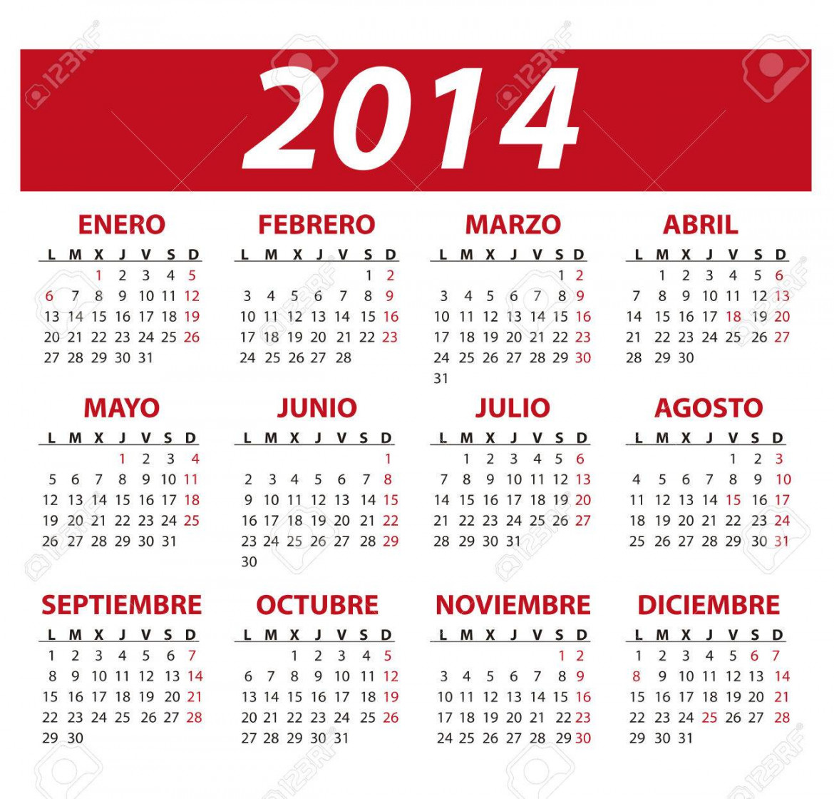 Calendar Year In Spanish With Days Spain Holidays Royalty