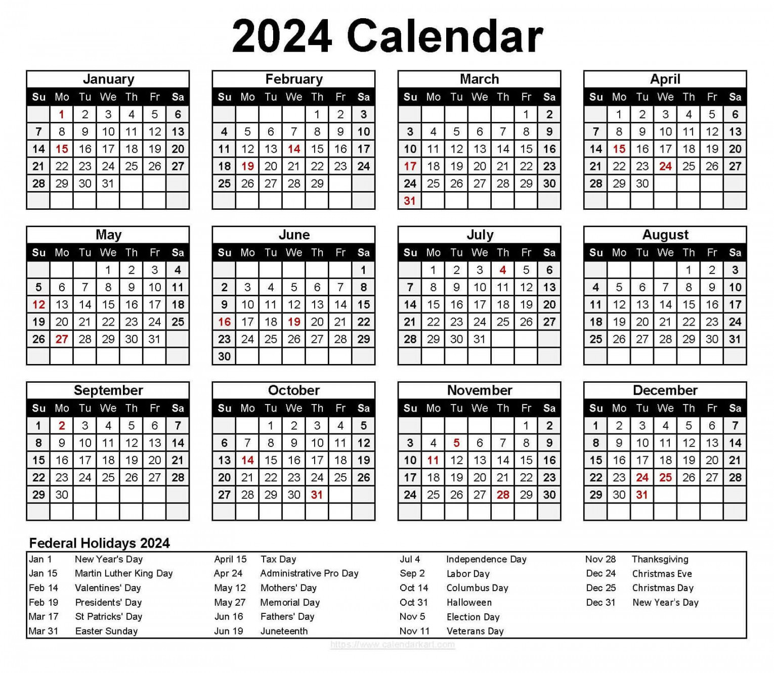 Excel Calendar Template CalendarKart
