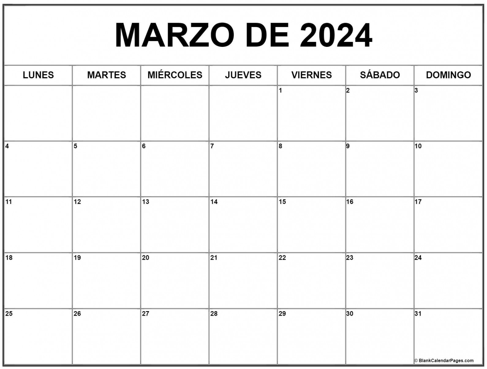 marzo de calendario gratis Calendario marzo