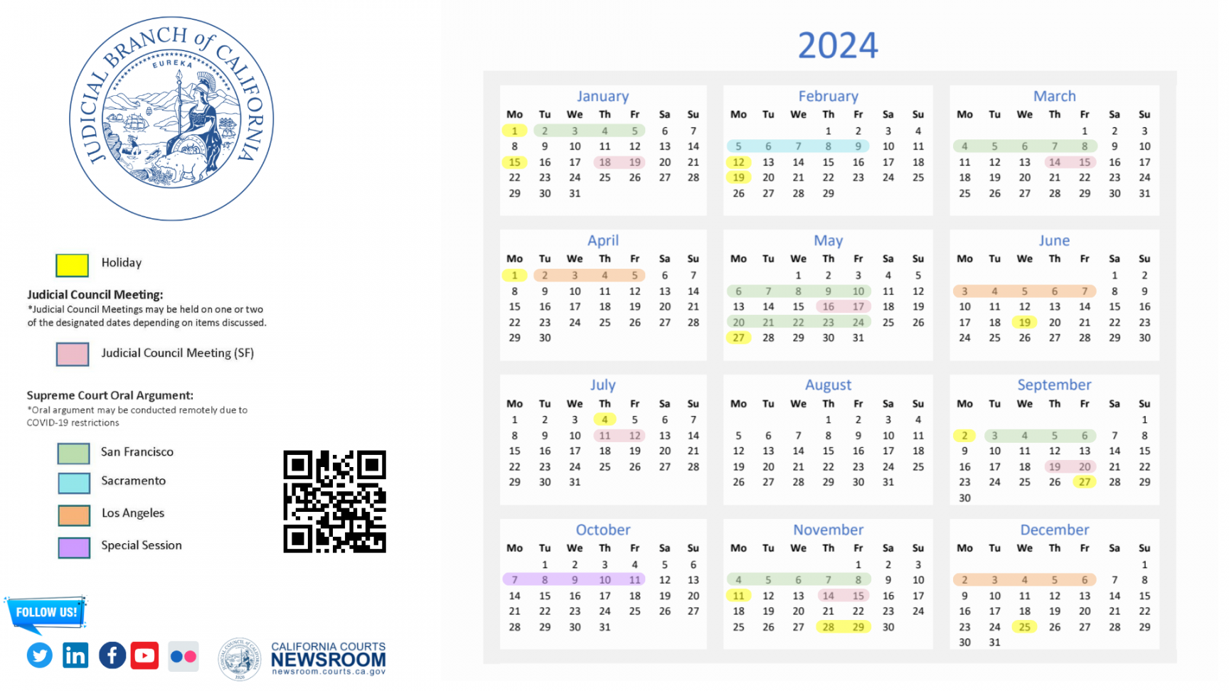 California Courts Calendar California Courts Newsroom