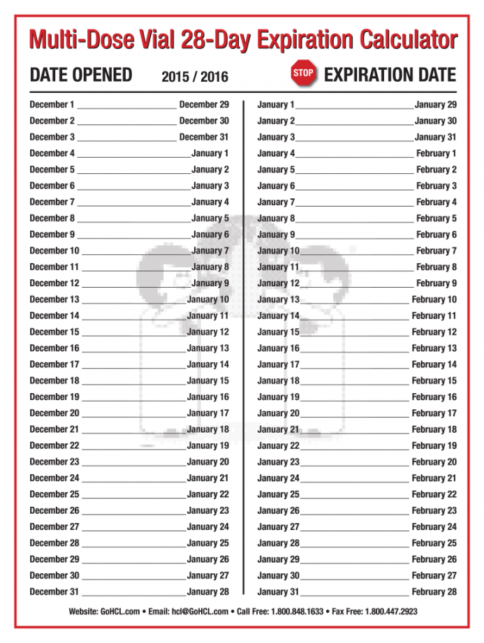 day expiration calendar : Fill out & sign online DocHub