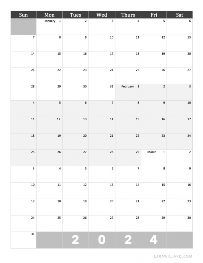 Download] Printable and Quarterly Calendars – Lara Willard