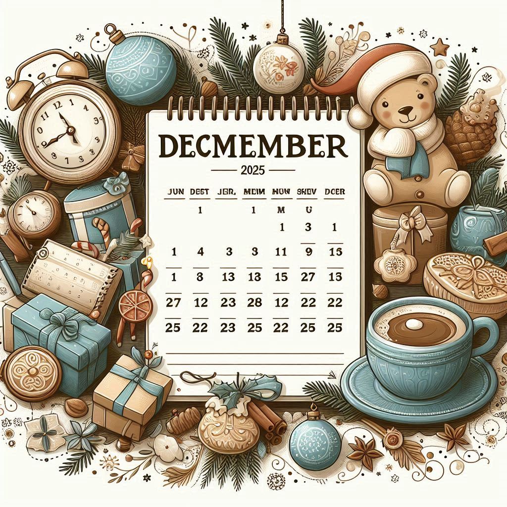 Blank Calendar December 2025 Printable Free