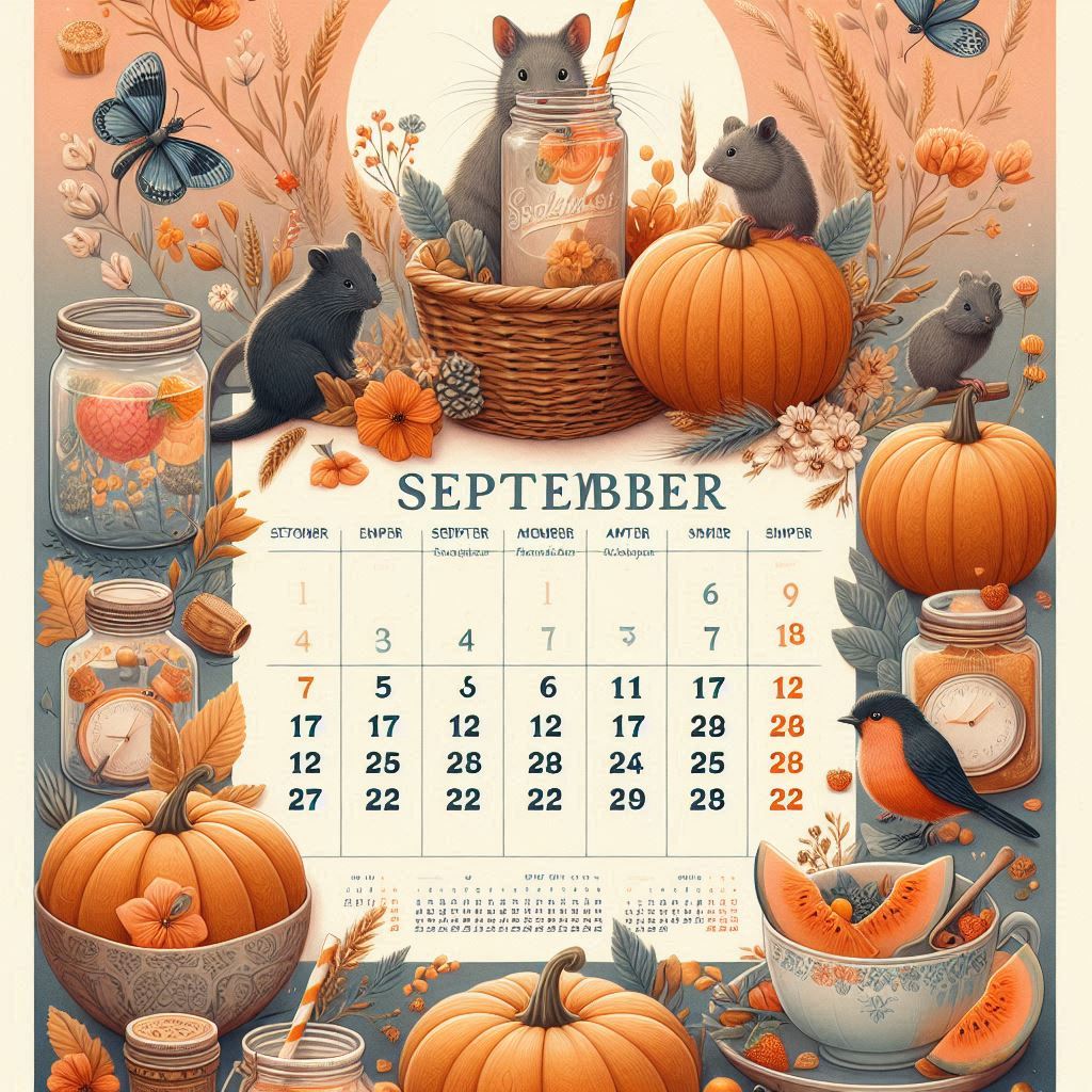 September 2024 Cute Calendar Free Printables