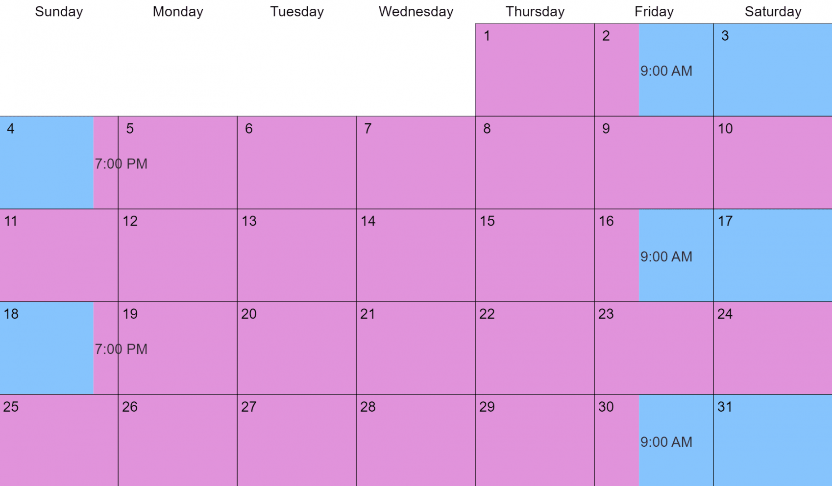 st, rd and th Weekends: Custody & Visitation Schedule Examples