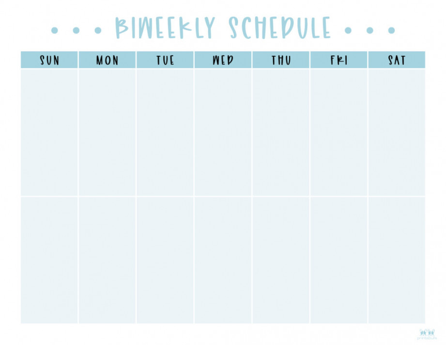 Two Week Planners Free Printables Printabulls