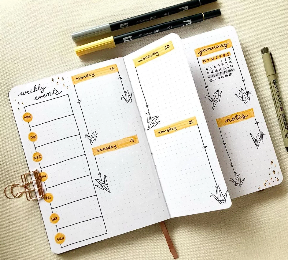 bullet journal weekly spreads bullet journal weekly spreads