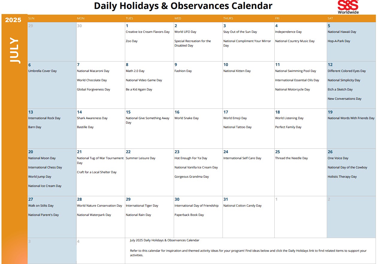 july 2025 calendar with holidays printable july 2025 calendar with holidays printable