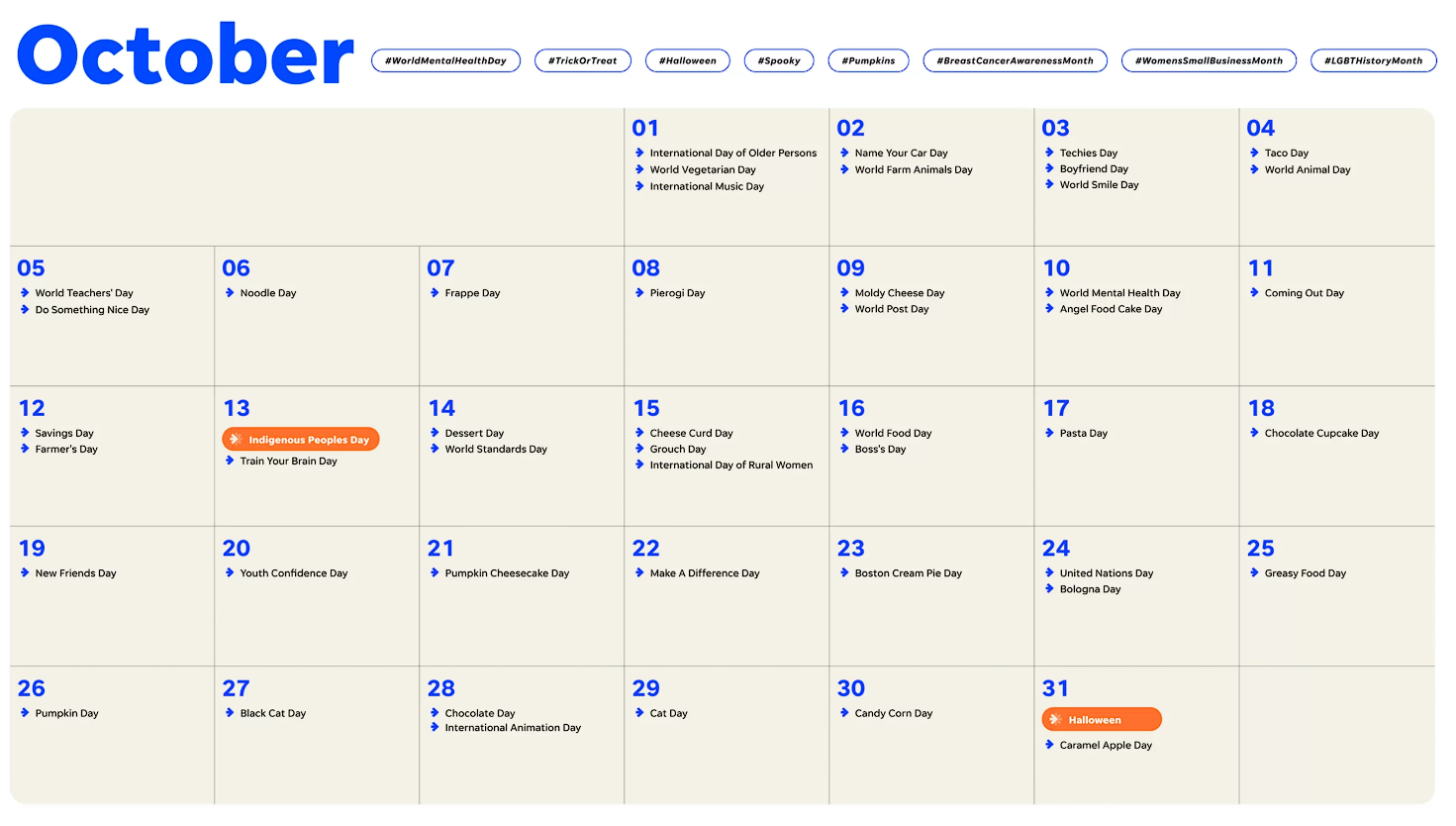 Minimalist October 2025 calendar JPG design with holidays for professional planning