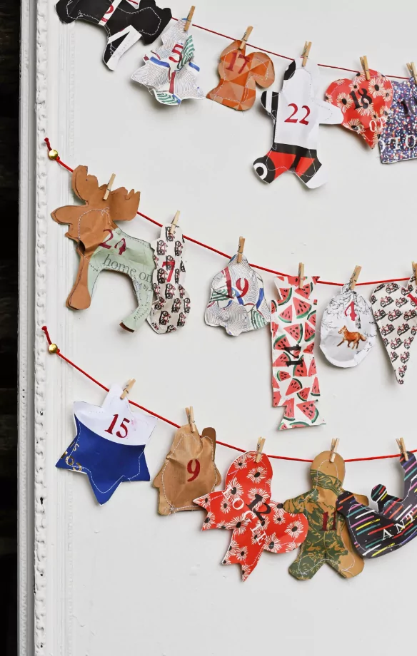 DIY paper bag Advent calendar in Scandinavian minimalist style