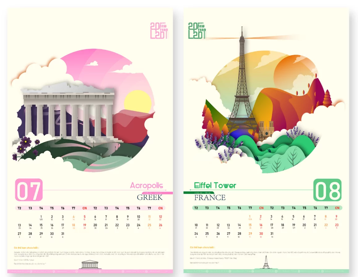 Cultural calendar home and family example illustration