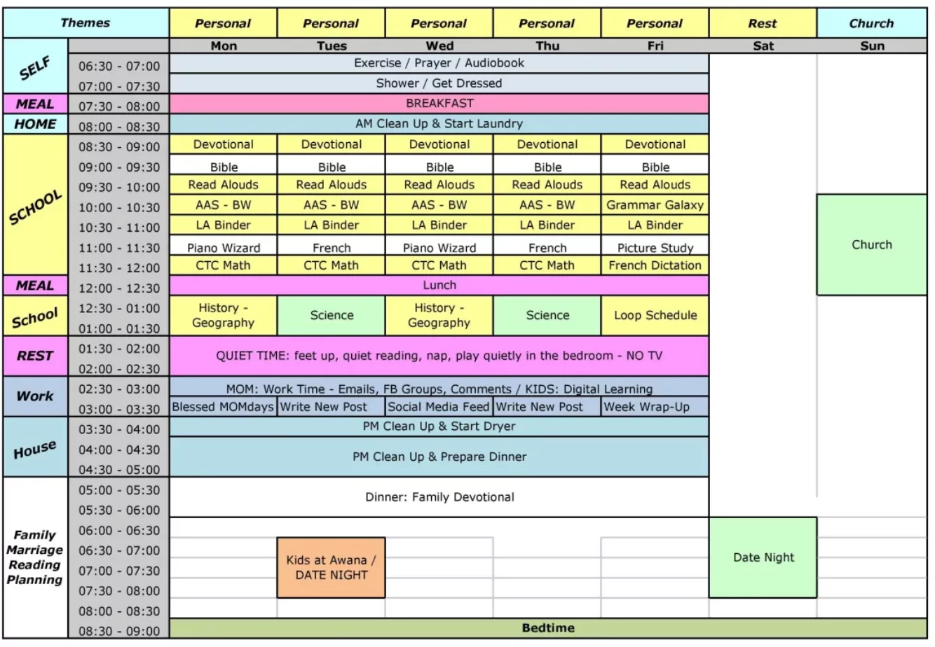 how to organize busy schedule