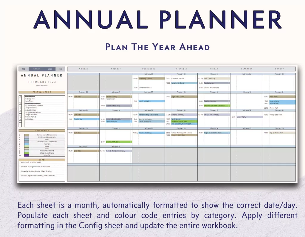 calendar techniques for managing yearly financial planning