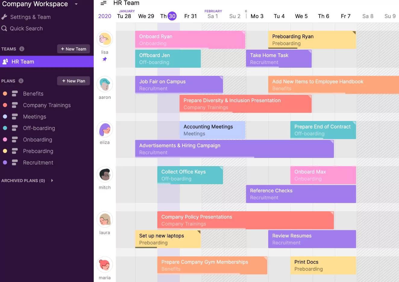easy to use online calendar tool for personal goals