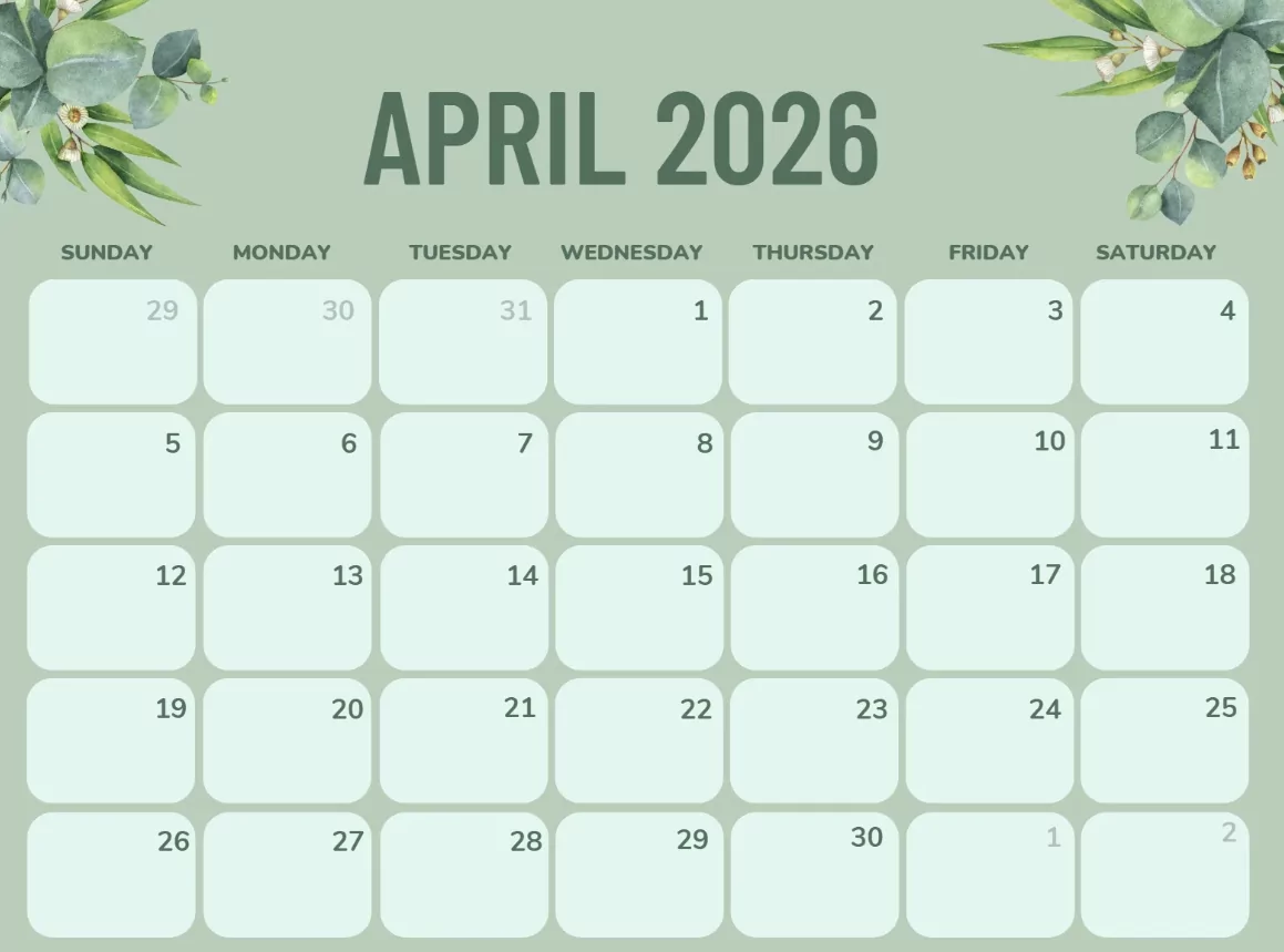 april 2026 weekly planner printable minimal design